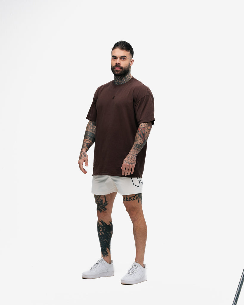Camiseta Oversized Mith Nation Minimal Marrom