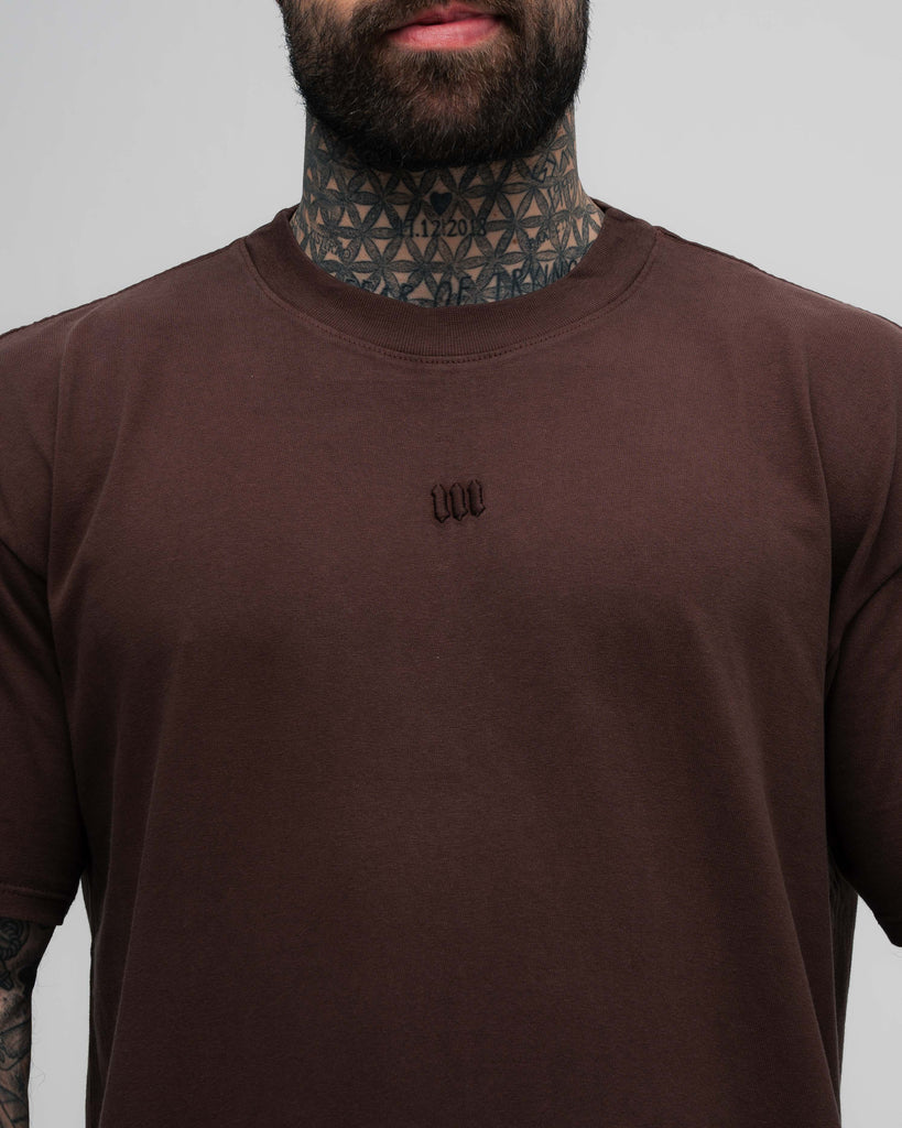 Camiseta Oversized Mith Nation Minimal Marrom