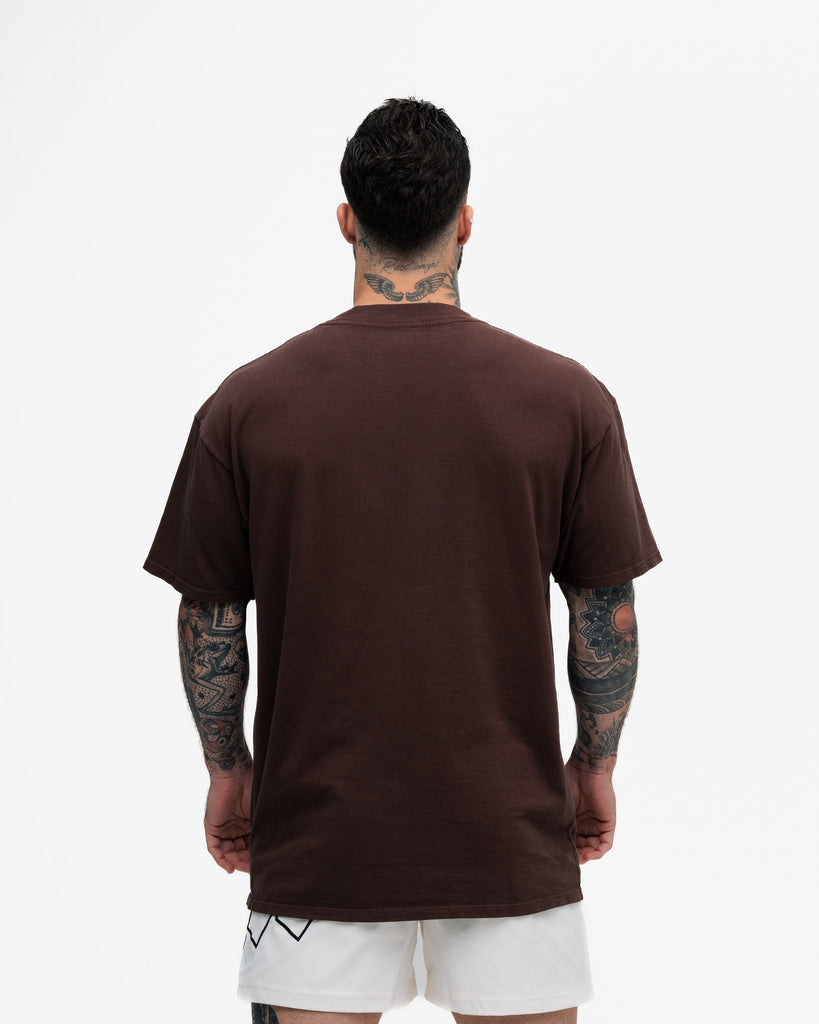 Camiseta Oversized Mith Nation Minimal Marrom