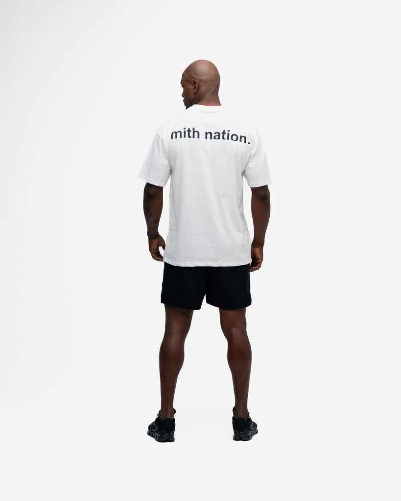 Camiseta Oversized Mith Nation Writing Off White