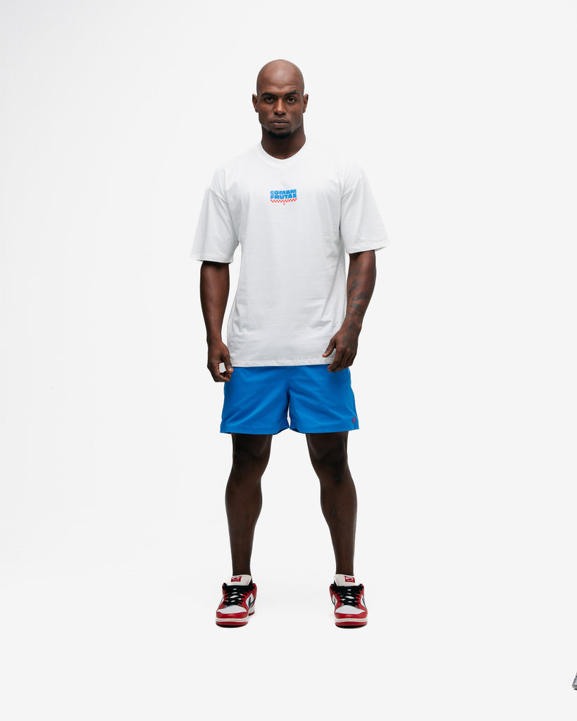 Camiseta Oversized Comam Frutas Reticle Blue Burger Off White