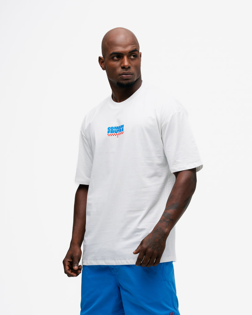 Camiseta Oversized Comam Frutas Reticle Blue Burger Off White