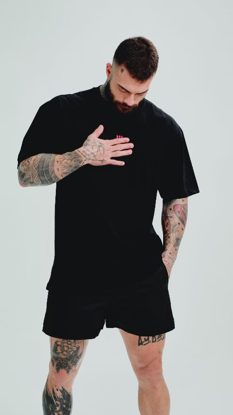 Camiseta Oversized Mith Nation Graphic Preto