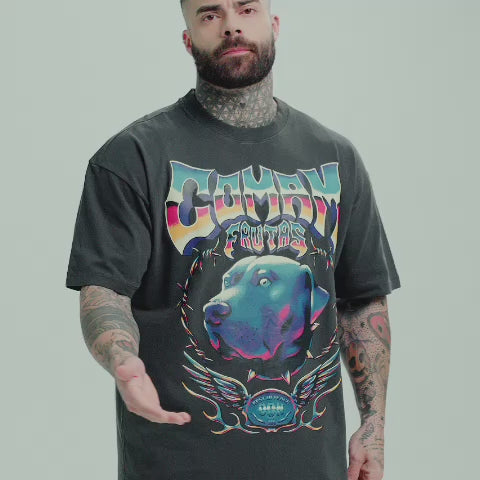 Camiseta Oversized Estonada Mith Comam Frutas Don Chumbo