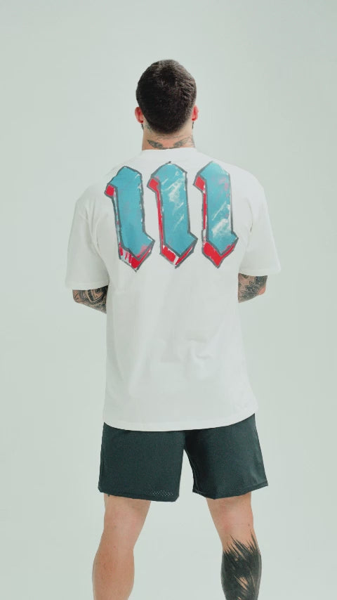 Camiseta Oversized Pencell Logo Off White