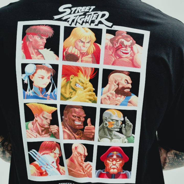 Camiseta Oversized Street Fighter Character Preto