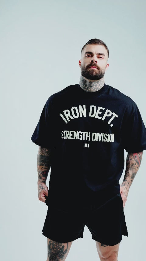 Camiseta Oversized Box Iron Dept. Preto