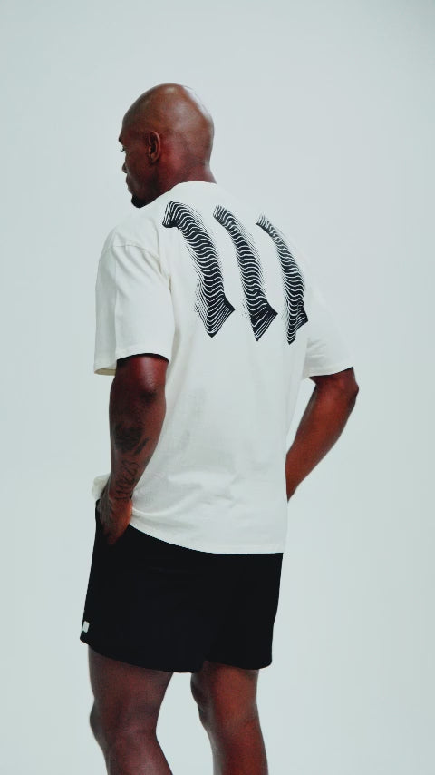 Camiseta Oversized Mith Nation Graphic Off White