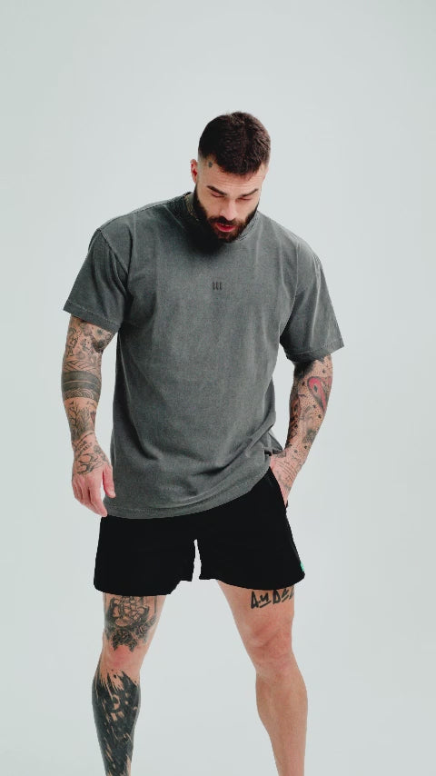 Camiseta Oversized Estonada Puff Mith Nation Preto